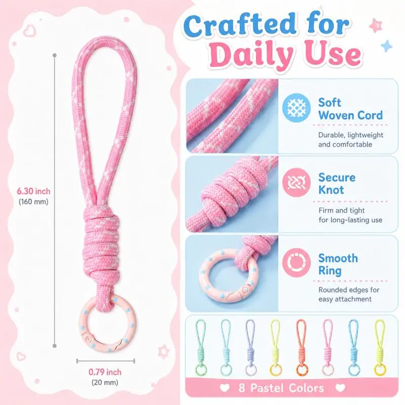 Плетеный вручную брелок-ремешо – обзор и цена Phone Accessories Jewelry