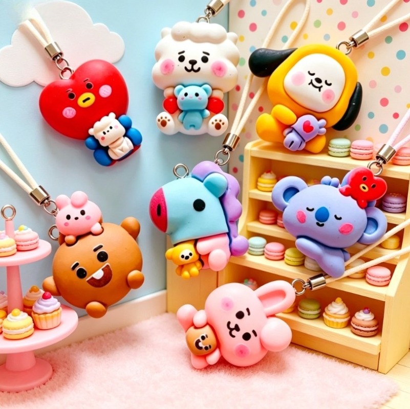 7 шт. смоляных мультяшных шарм – обзор и цена Phone Accessories Jewelry